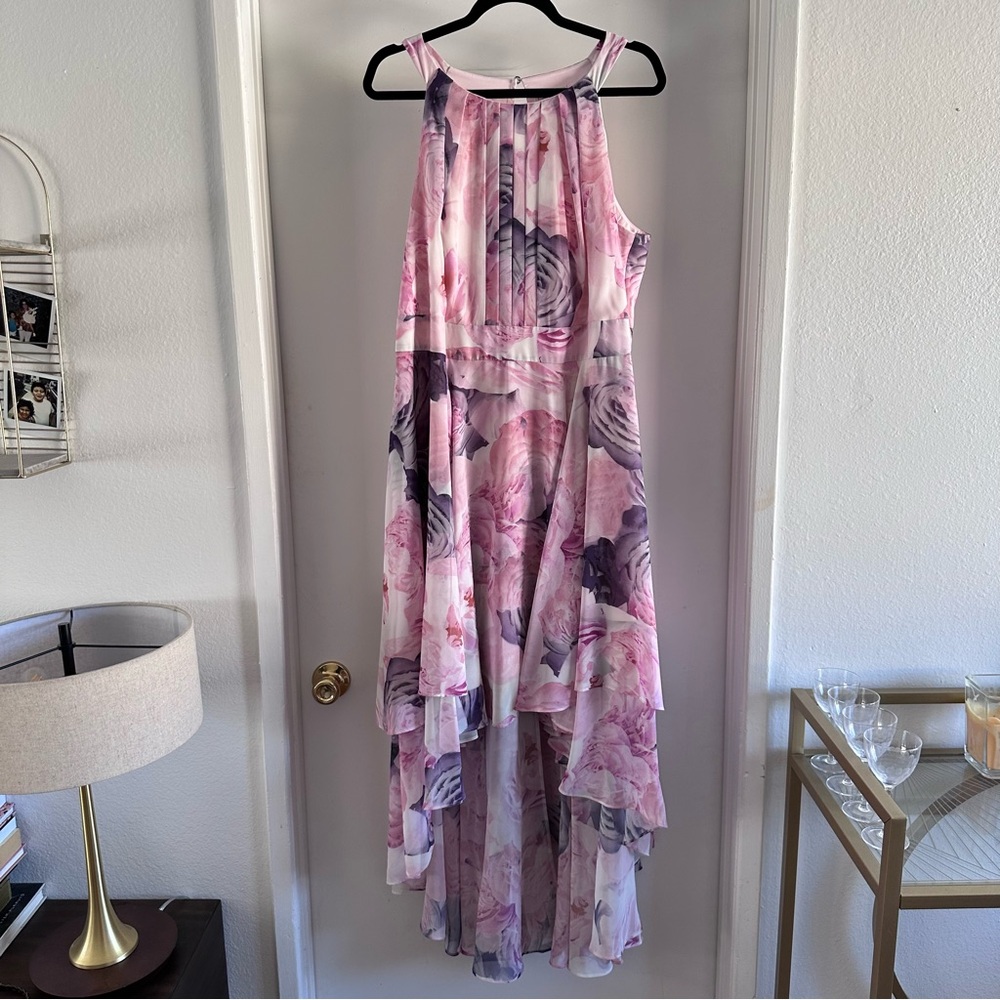 Spring High-Low Floral Dress - Picture 2 of 4